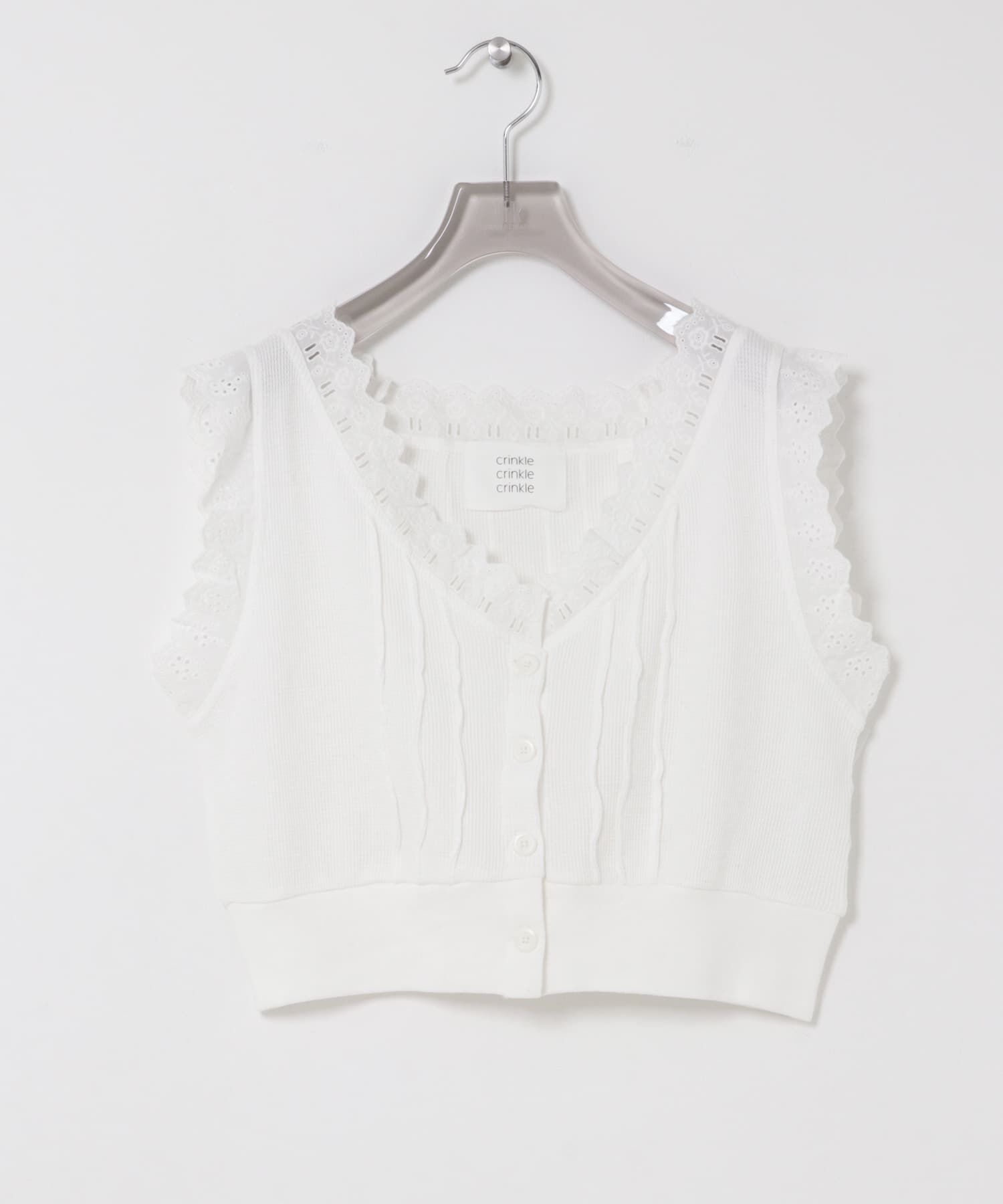 URBAN RESEARCH「crinkle crinkle crinkle　WAFFLE FRILL VEST」|ベスト・ジレ|