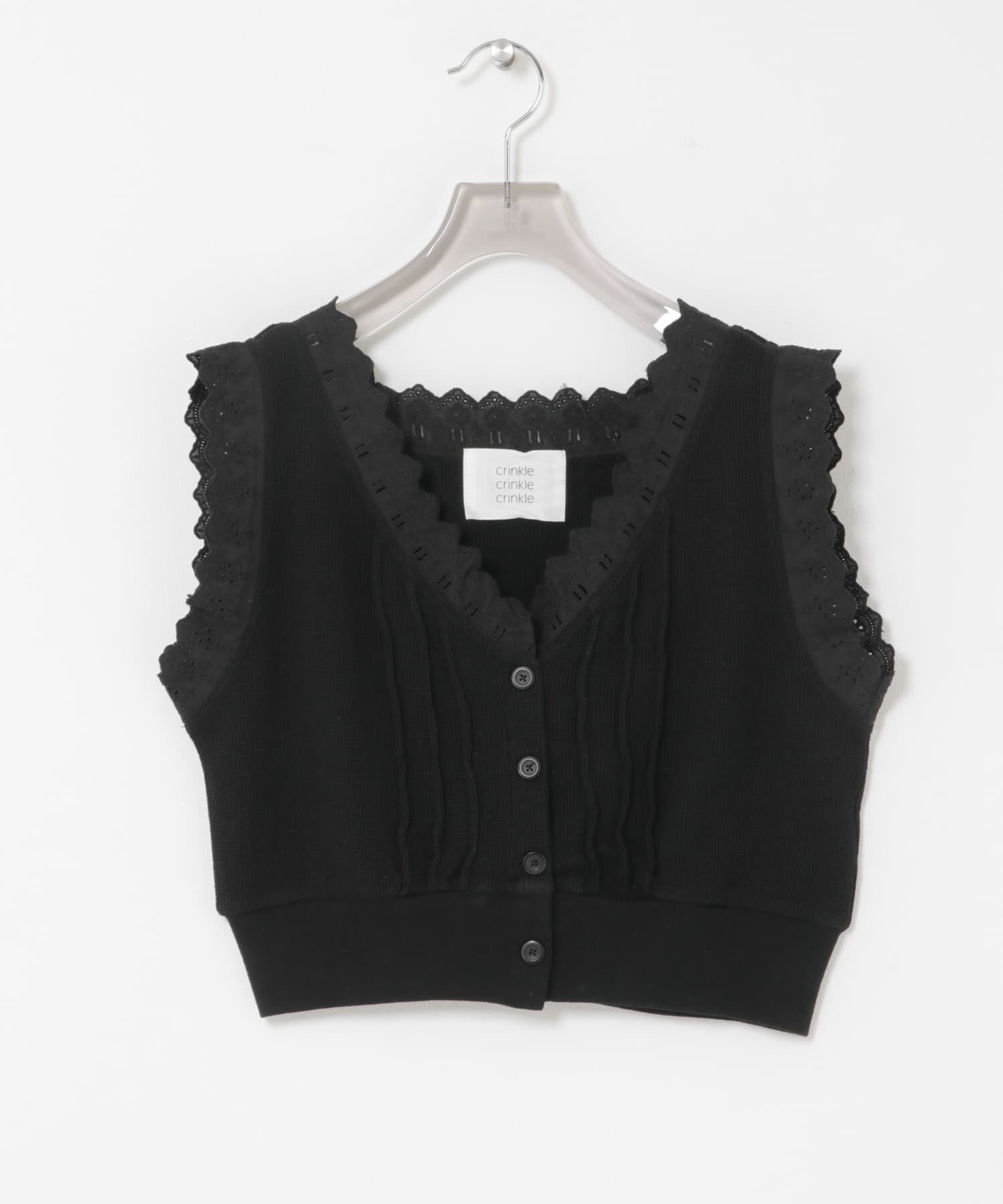 URBAN RESEARCH「crinkle crinkle crinkle　WAFFLE FRILL VEST」|ベスト・ジレ|