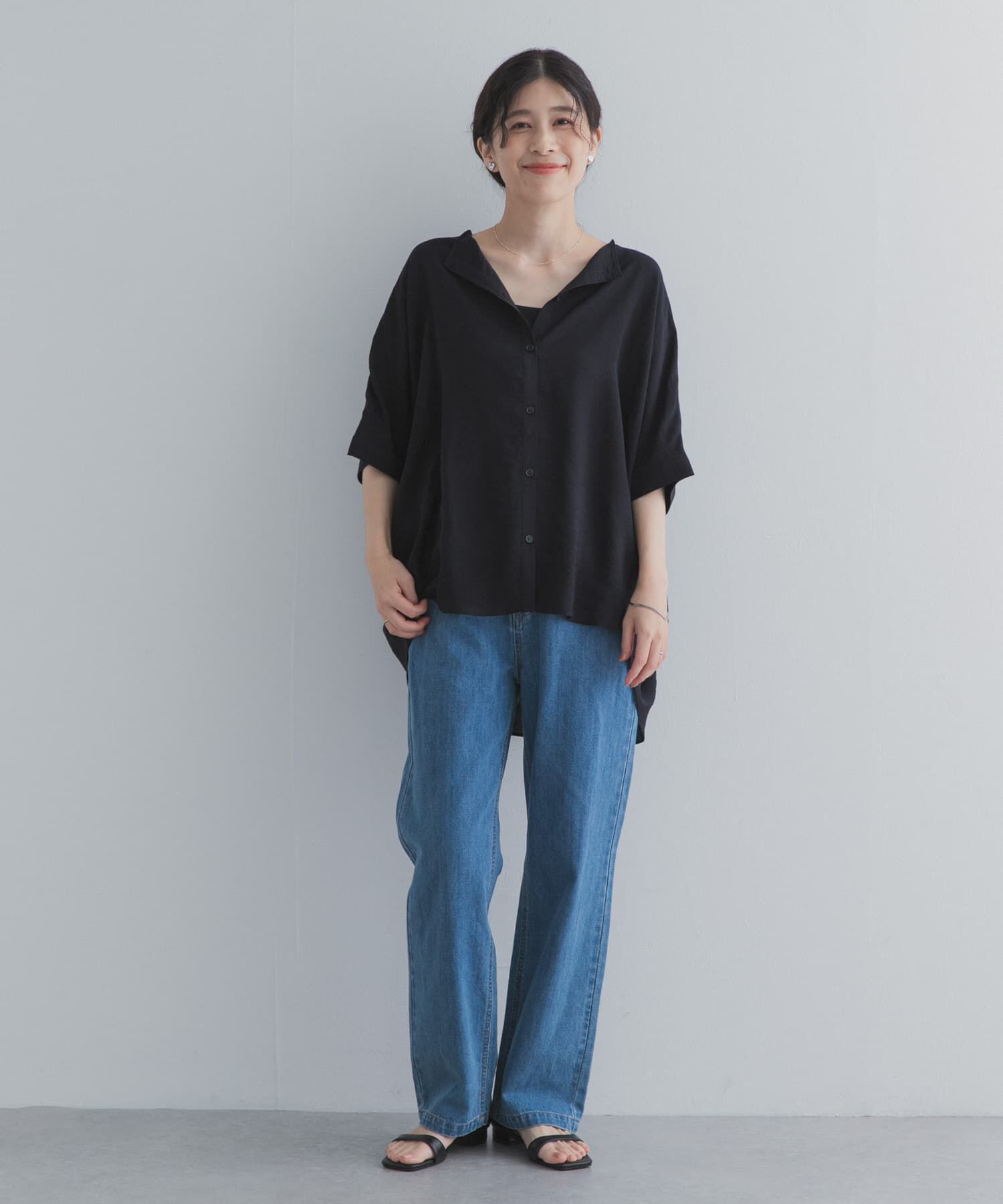 URBAN RESEARCH DOORS「バックシャーリングドルマンブラウス」|シャツ・ブラウス|