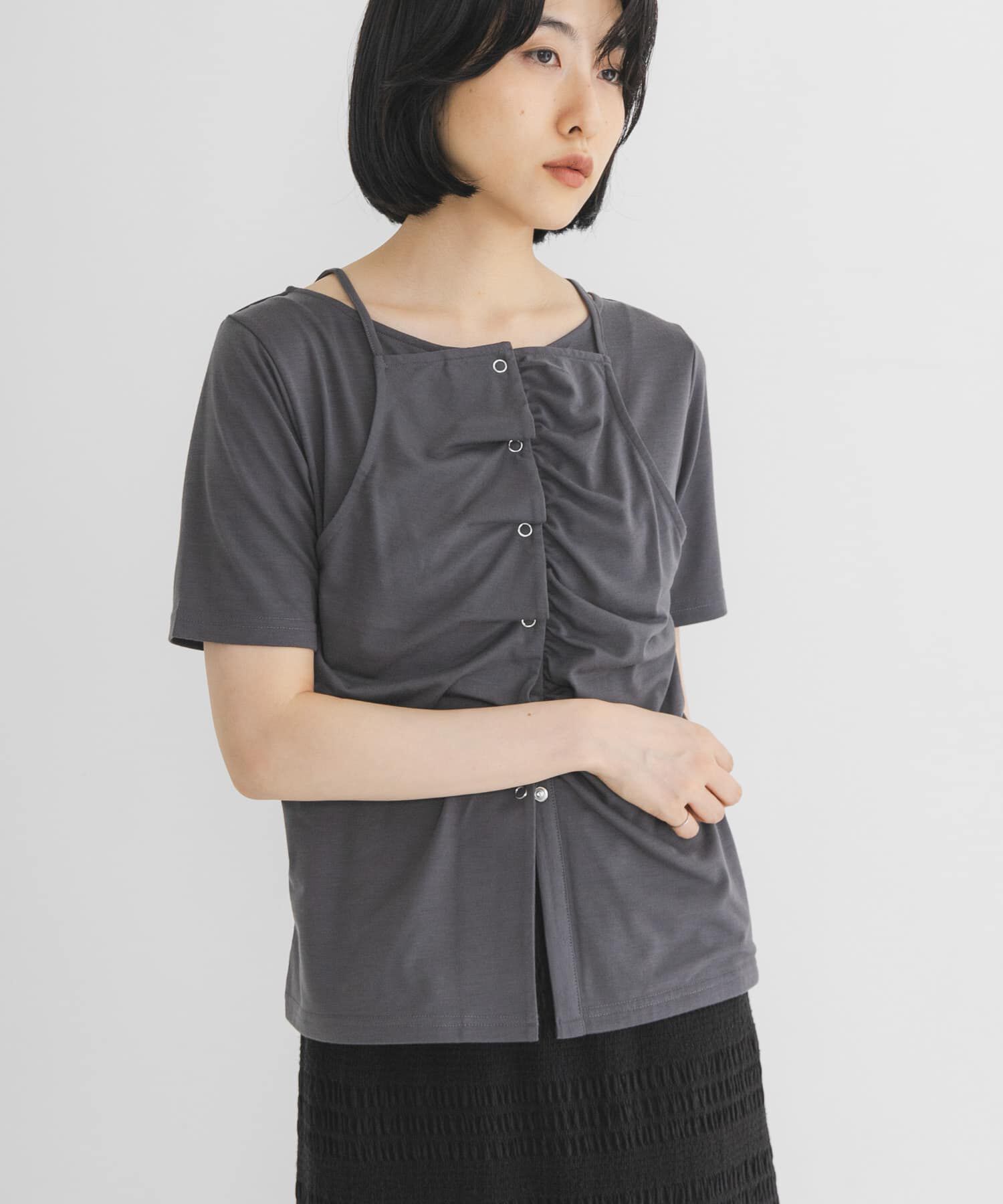 「アシメタックレイヤードTEE」|Tシャツ・カットソー|
