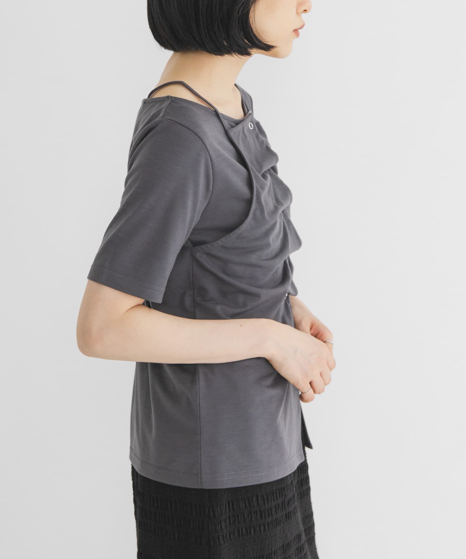  「アシメタックレイヤードTEE」|Tシャツ・カットソー|