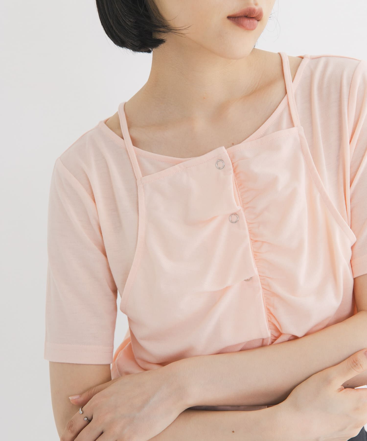  「アシメタックレイヤードTEE」|Tシャツ・カットソー|