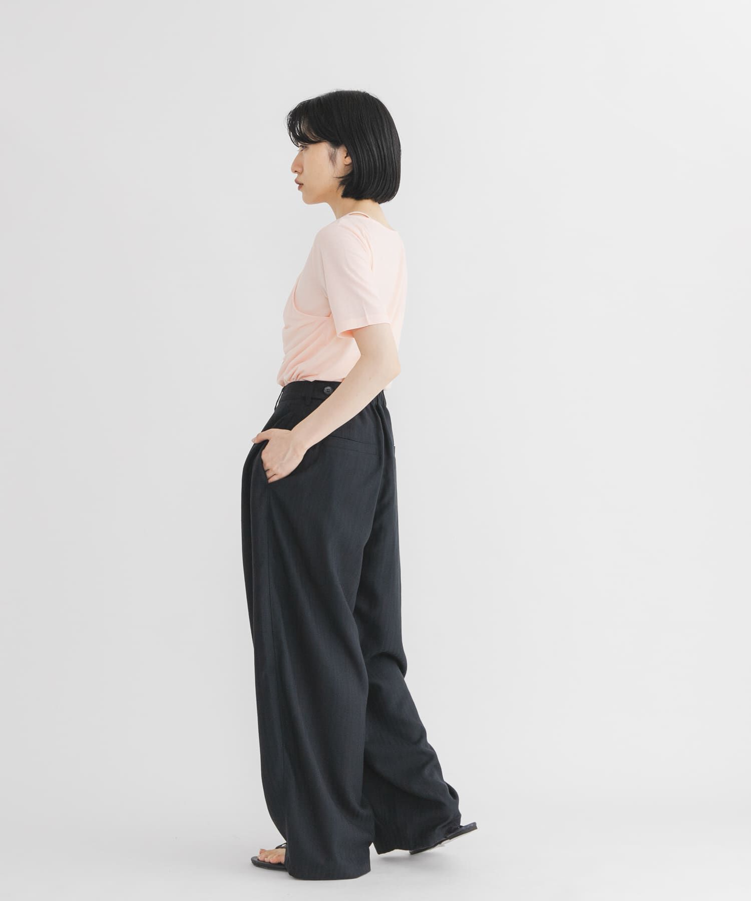  「リネンミックスWIDEコクーンパンツ」|その他|
