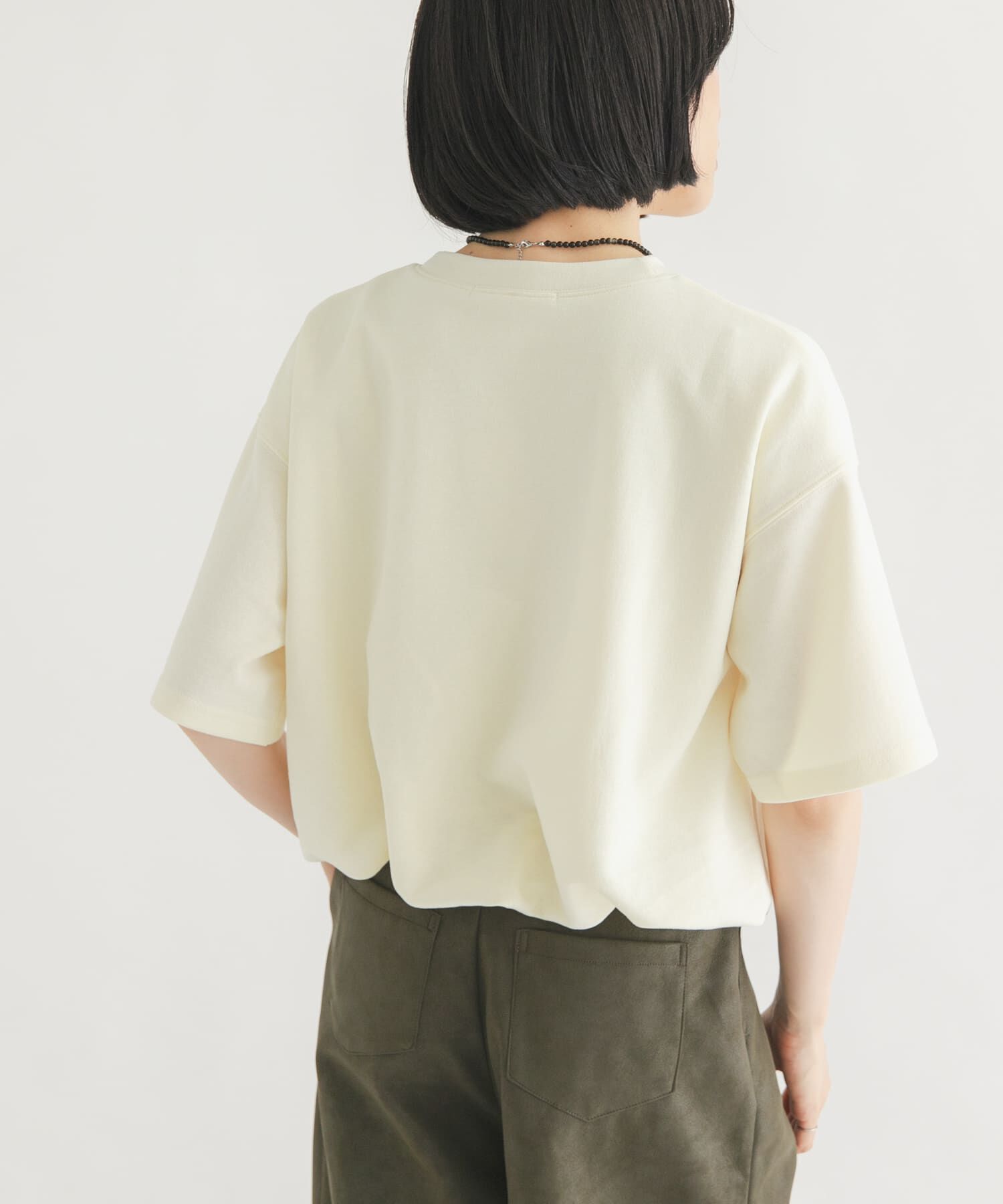  「ハーフスリーブバルーンヘムトップス」|Tシャツ・カットソー|