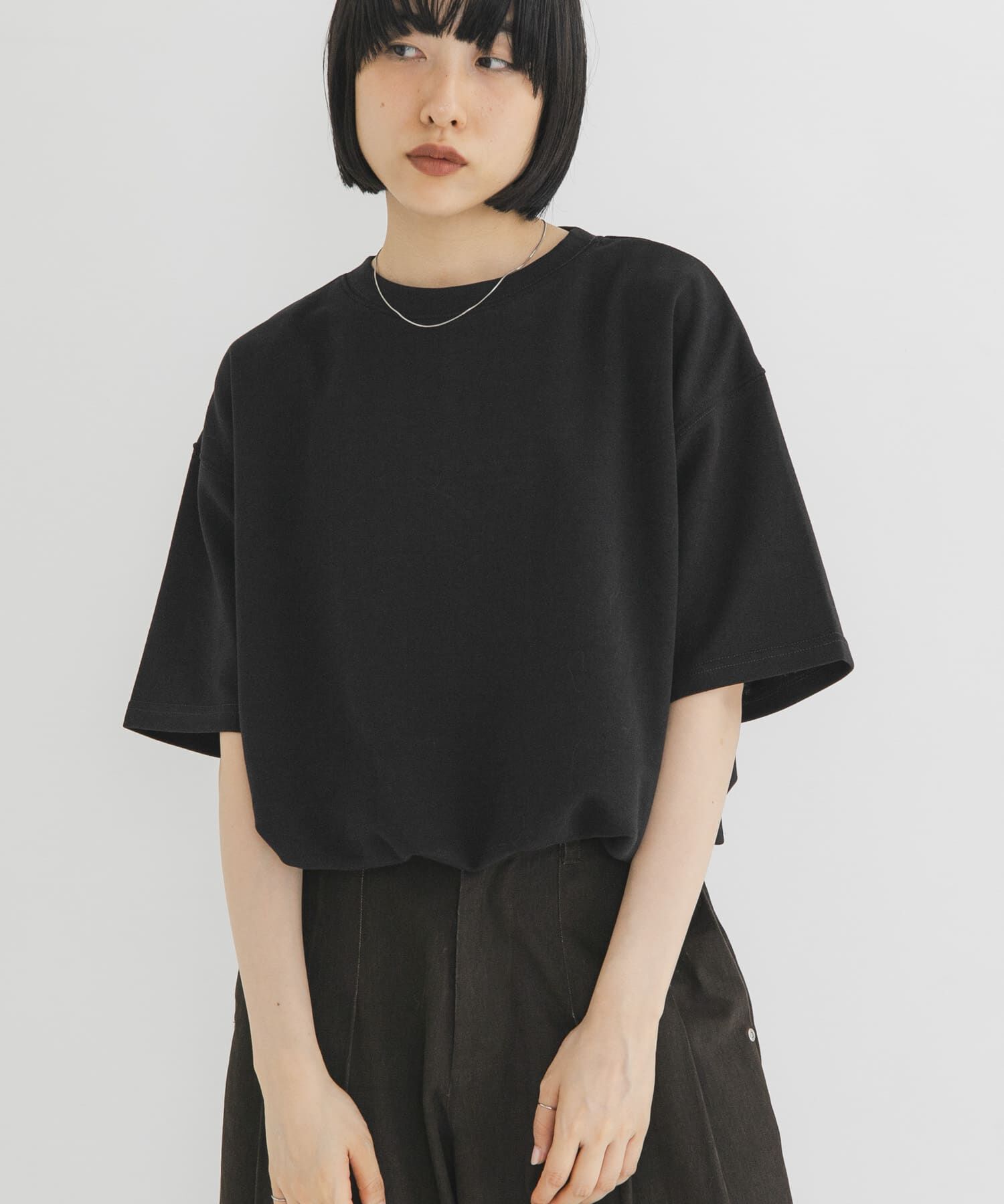  「ハーフスリーブバルーンヘムトップス」|Tシャツ・カットソー|