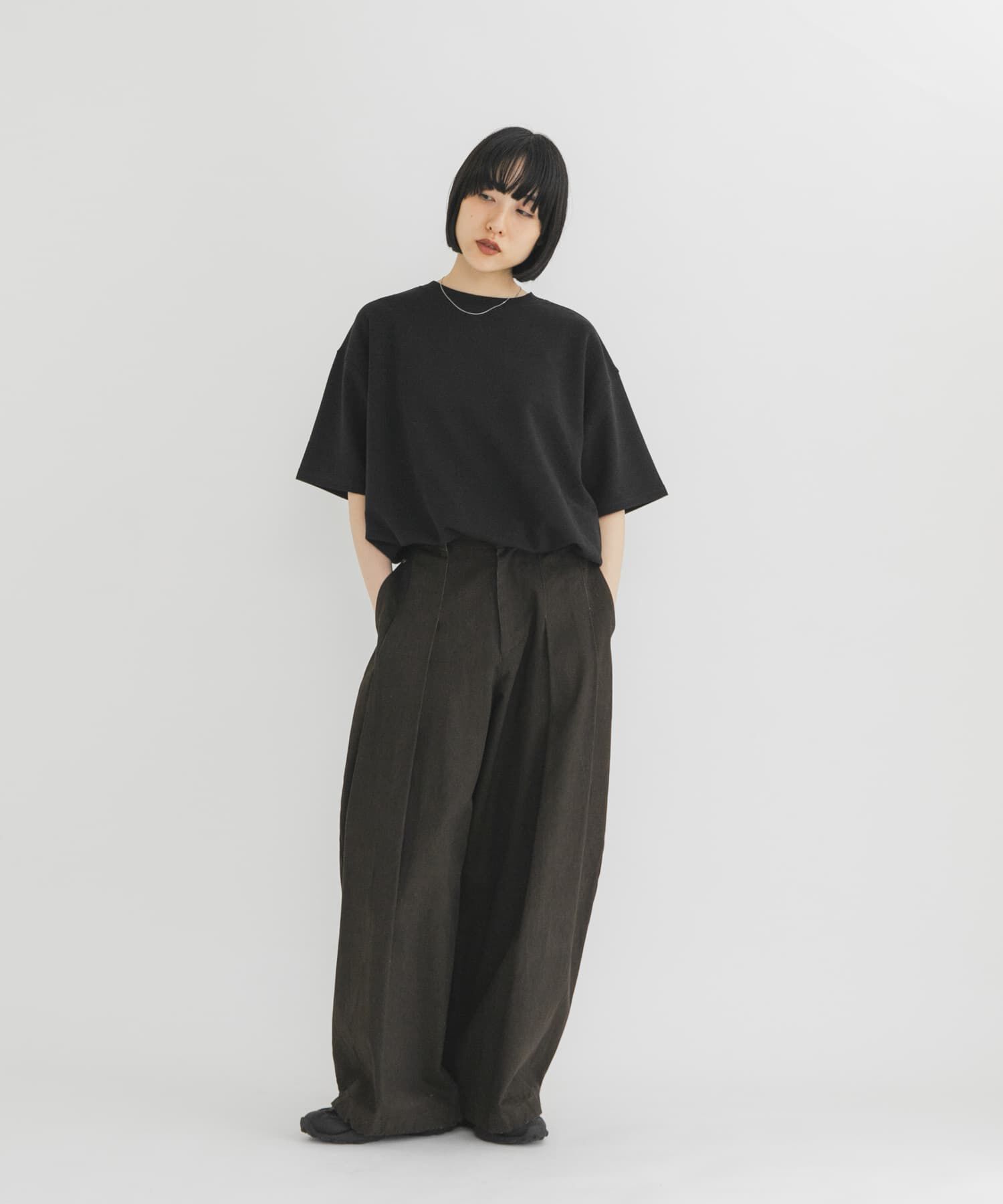  「ハーフスリーブバルーンヘムトップス」|Tシャツ・カットソー|