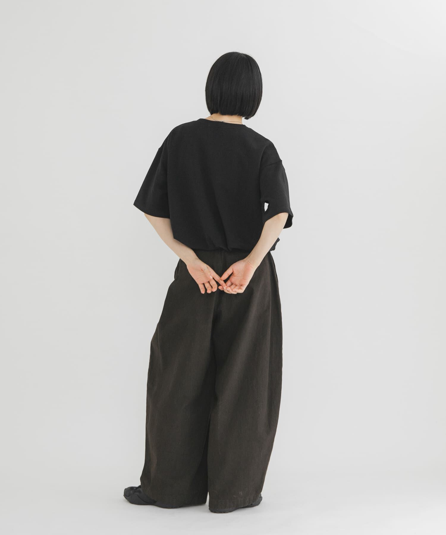  「ハーフスリーブバルーンヘムトップス」|Tシャツ・カットソー|