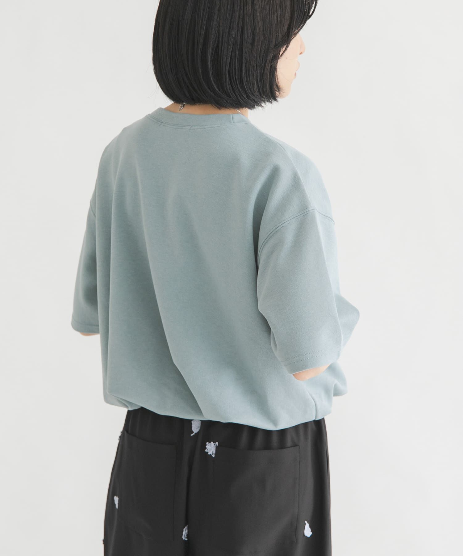  「ハーフスリーブバルーンヘムトップス」|Tシャツ・カットソー|