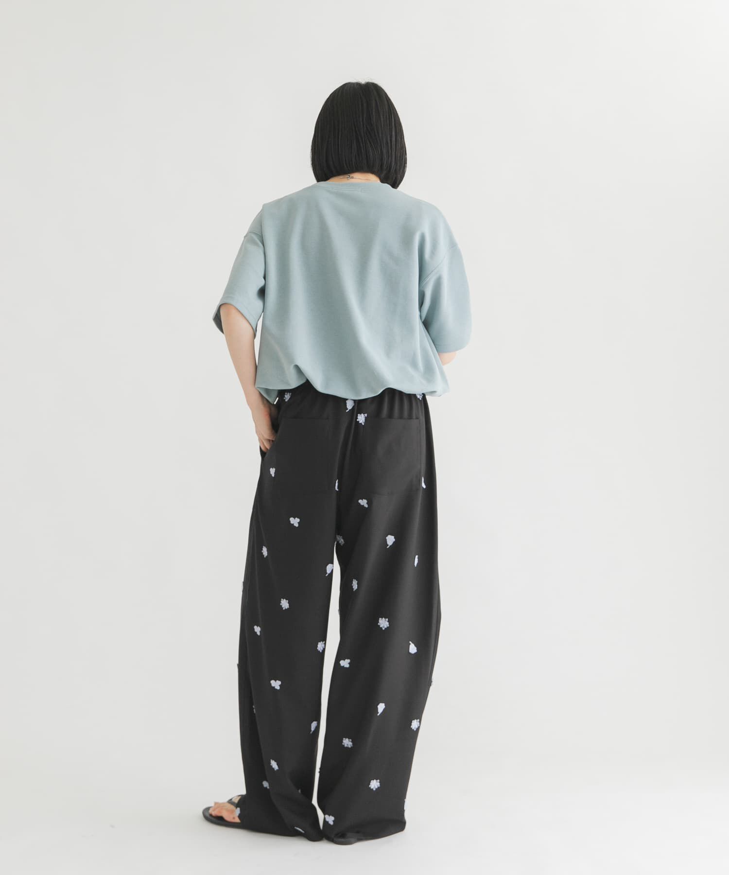  「ハーフスリーブバルーンヘムトップス」|Tシャツ・カットソー|