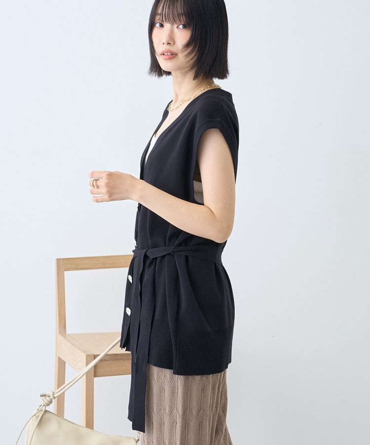 AMERICAN HOLIC「【接触冷感】金ボタンニットジレ」|ベスト・ジレ|
