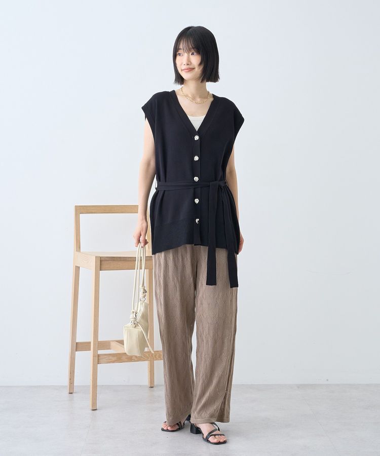 AMERICAN HOLIC「【接触冷感】金ボタンニットジレ」|ベスト・ジレ|