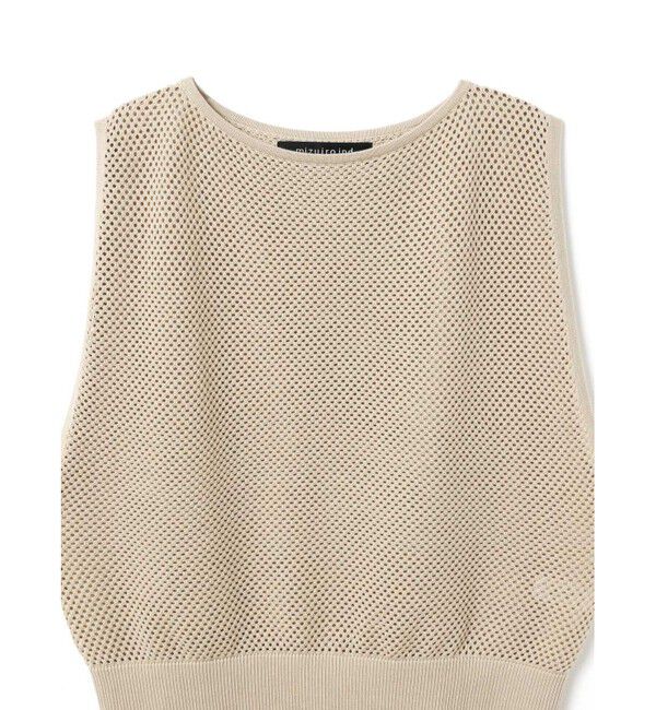 mizuiro ind「mizuiro ind メッシュ柄ベスト」|ベスト・ジレ|