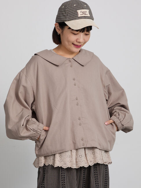 Samansa Mos2「並びボタンシャツジャケット」|その他|モカ