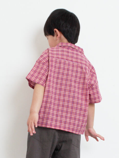 Samansa Mos2 Lagom「☆チェック開襟シャツ(セットアップ可)」|シャツ・ブラウス|