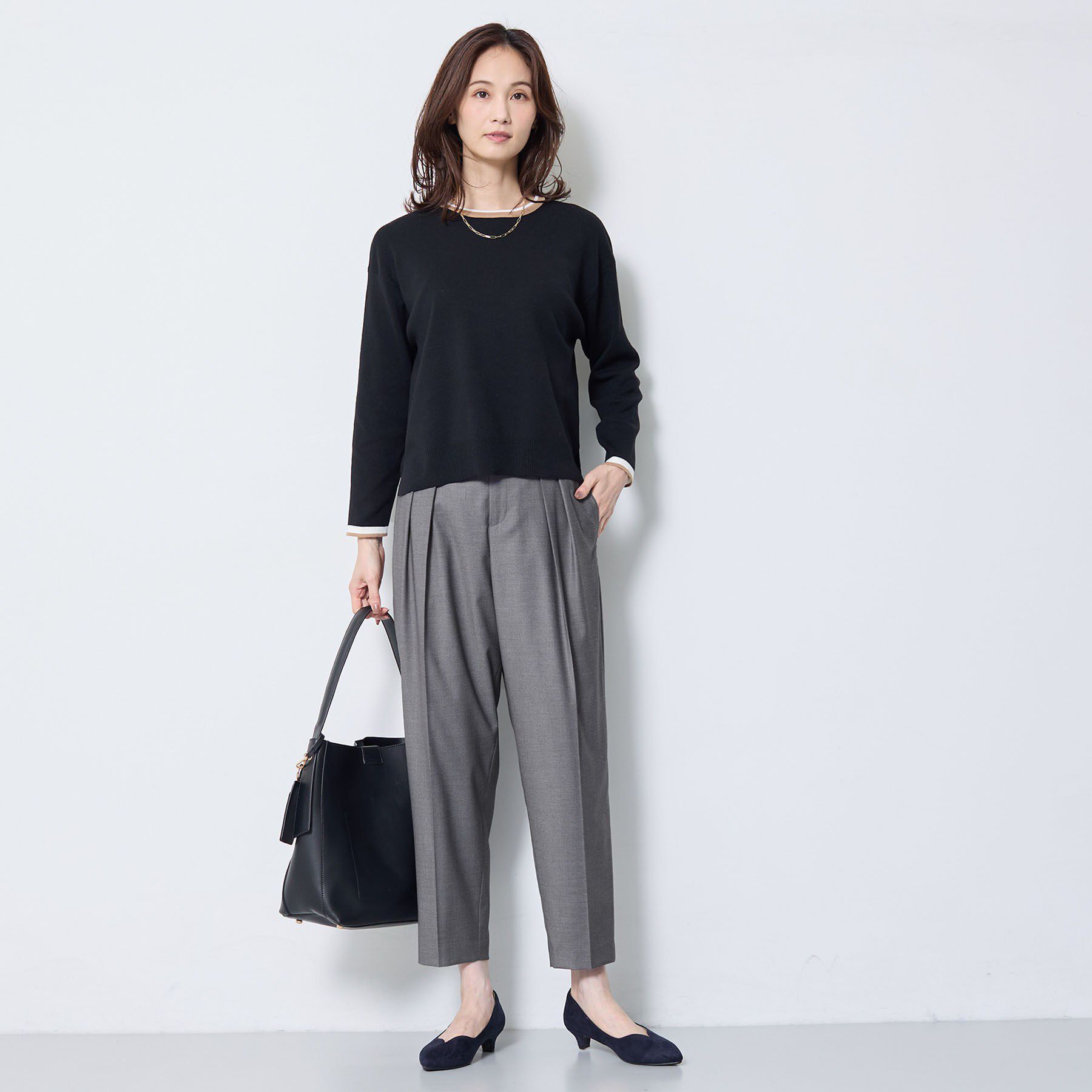 Reflect「【SS-4Lサイズ】タックディテールテーパードパンツ」|その他|