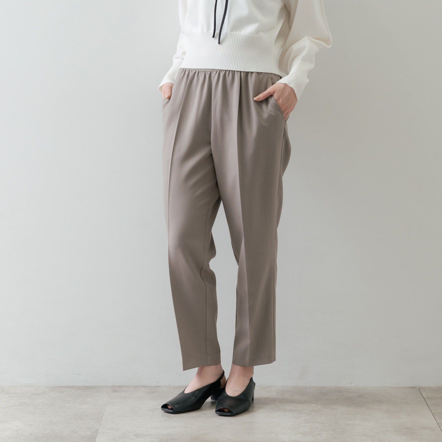GALLEST「Comfy SET UP｜イージーテーパードパンツ【セットアップ対応／通勤/カセット服】」|その他|ベージュ(052)