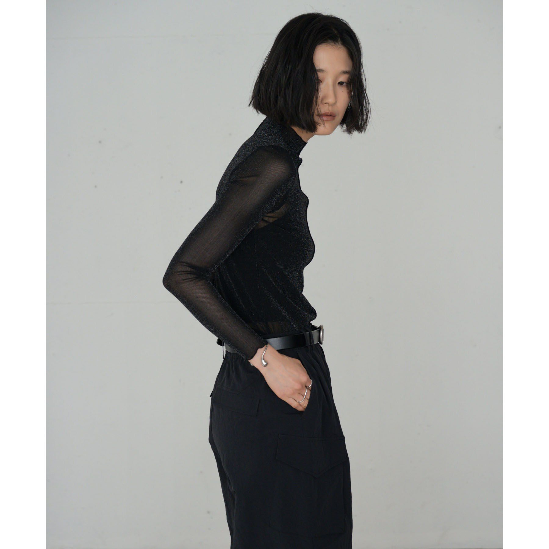 GALLEST「シアーラメハイネックカットソー」|Tシャツ・カットソー|