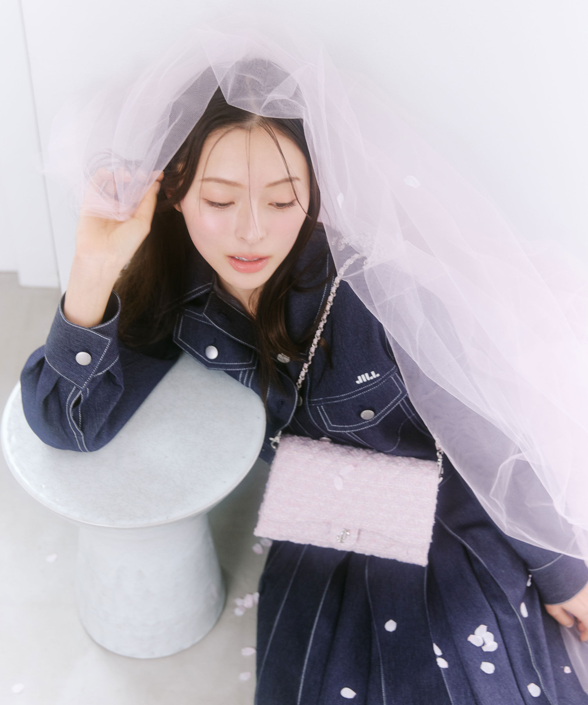  「デニムライク配色ステッチジャケット」|その他|