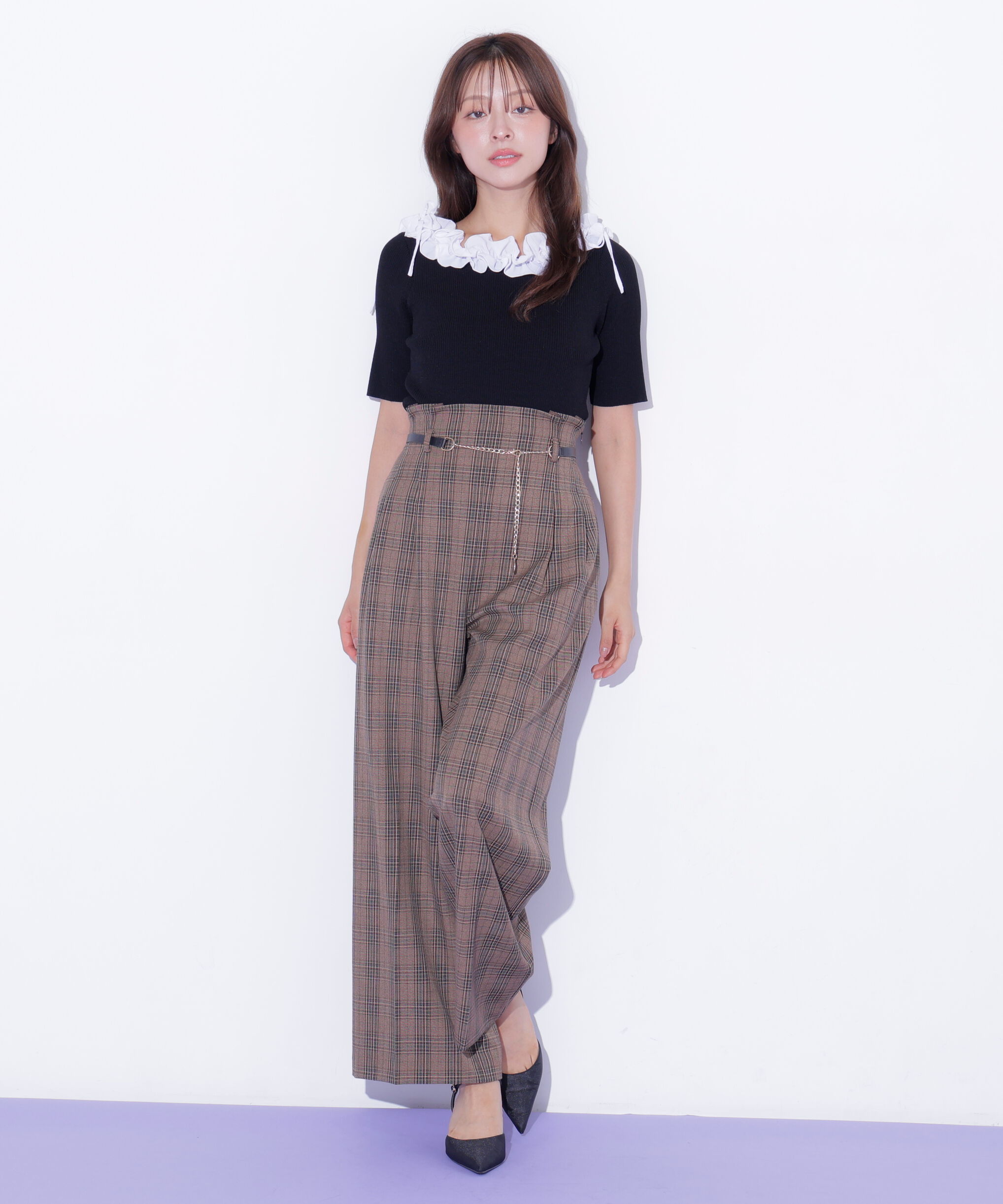  「＜セットアップ対応＞チェーンベルトタックワイドパンツ」|その他|