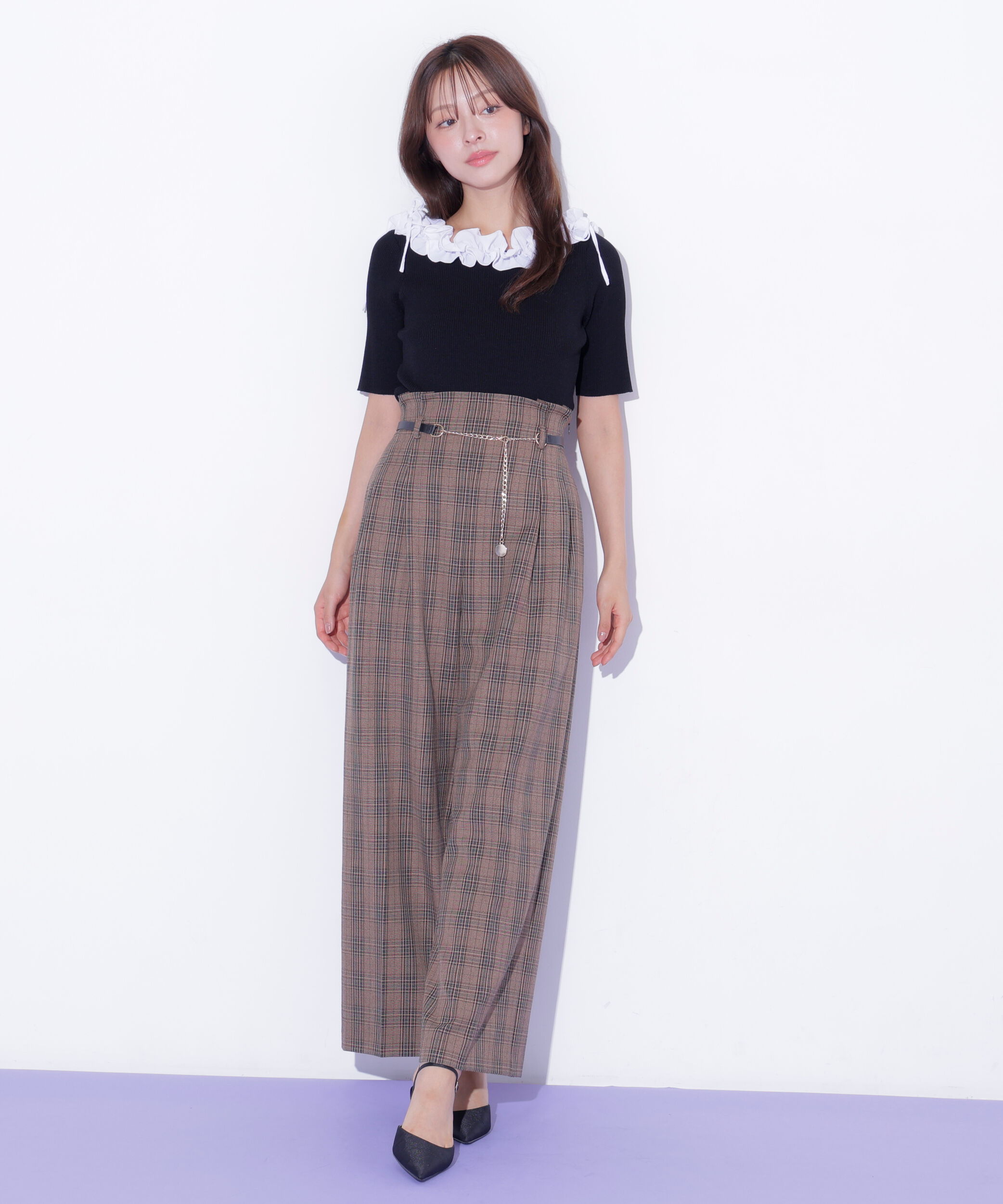  「＜セットアップ対応＞チェーンベルトタックワイドパンツ」|その他|