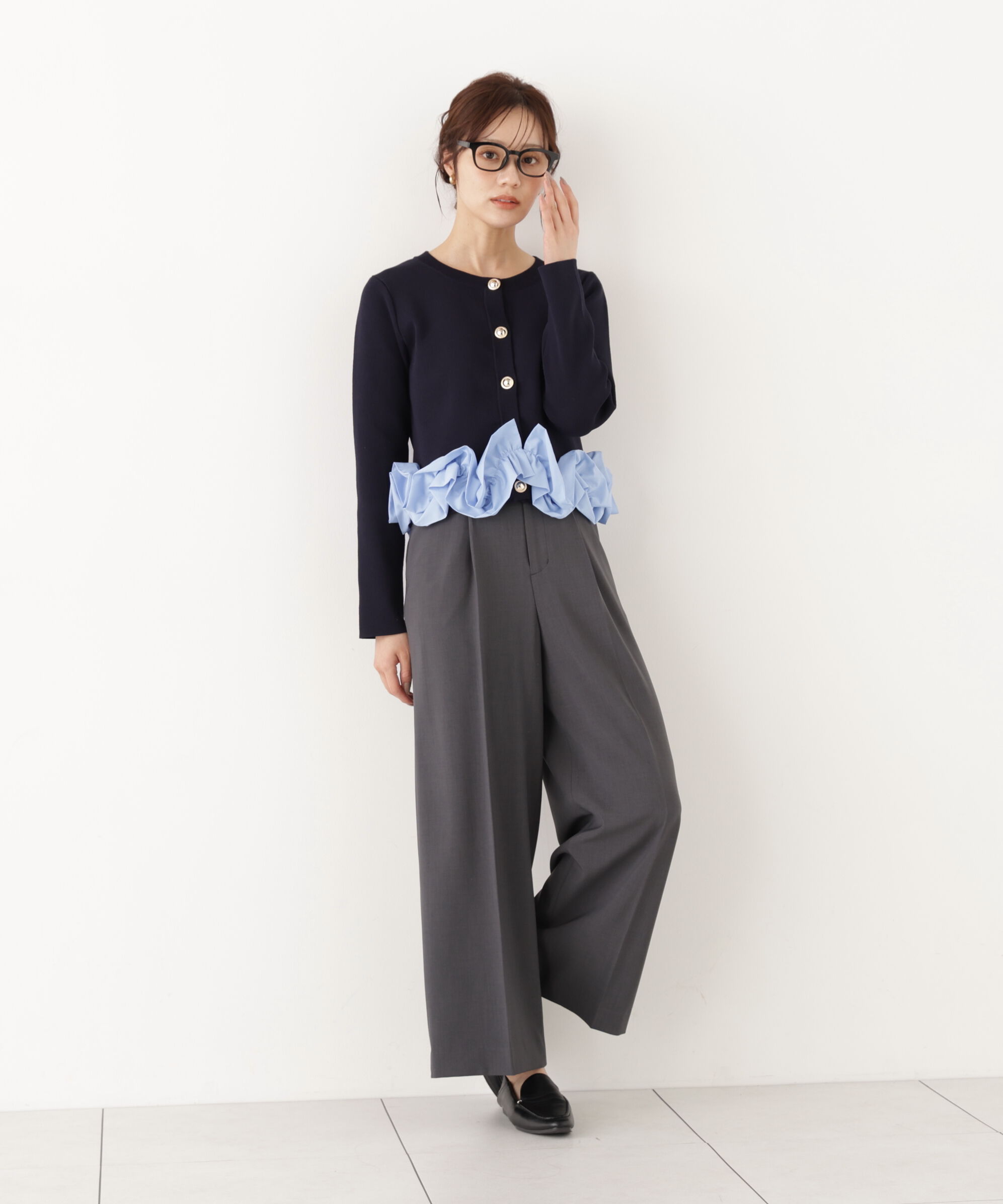 PROPORTION BODY DRESSING「＜a/mie＞ウエストレースワイドパンツ」|その他|