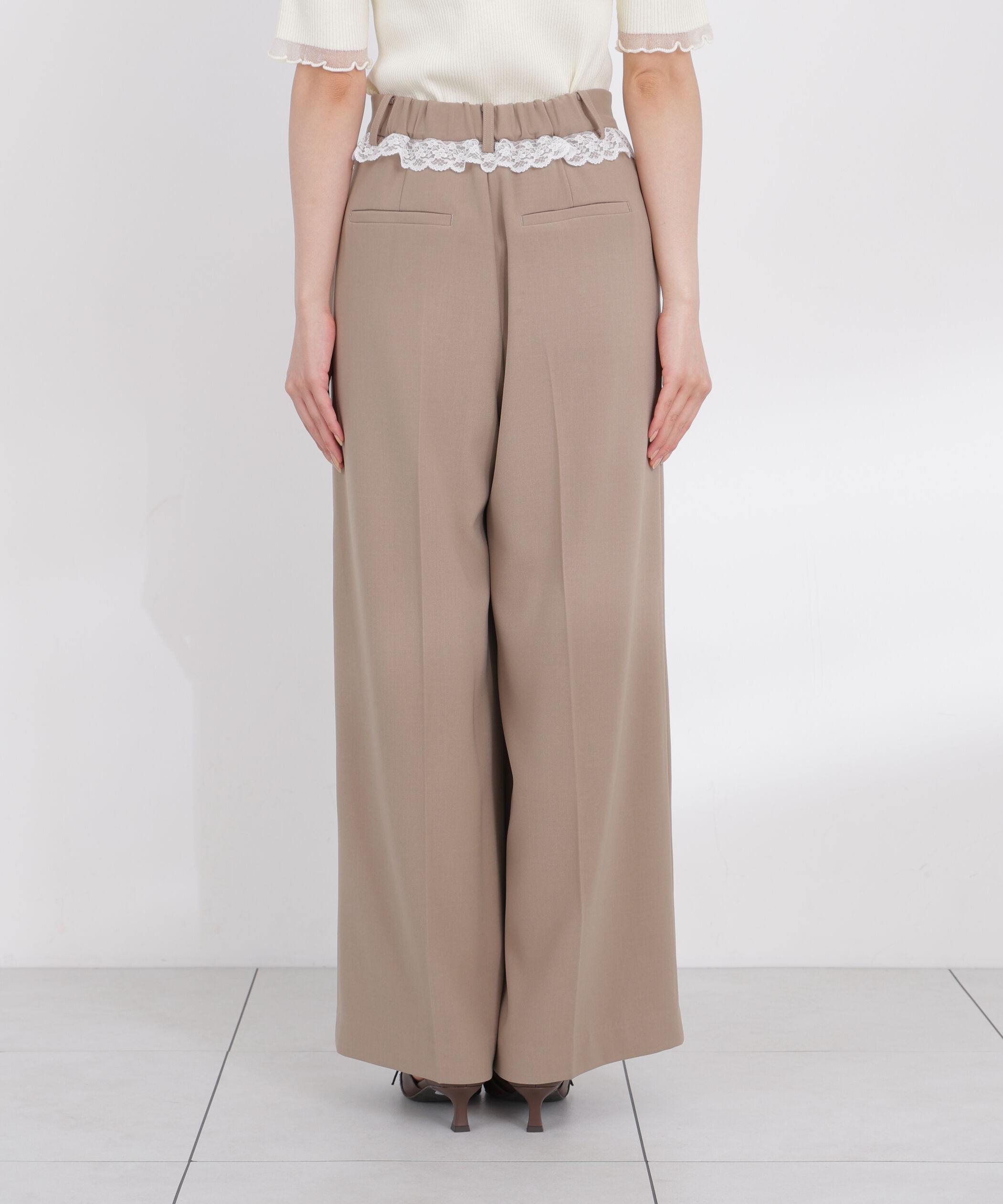 PROPORTION BODY DRESSING「＜a/mie＞ウエストレースワイドパンツ」|その他|