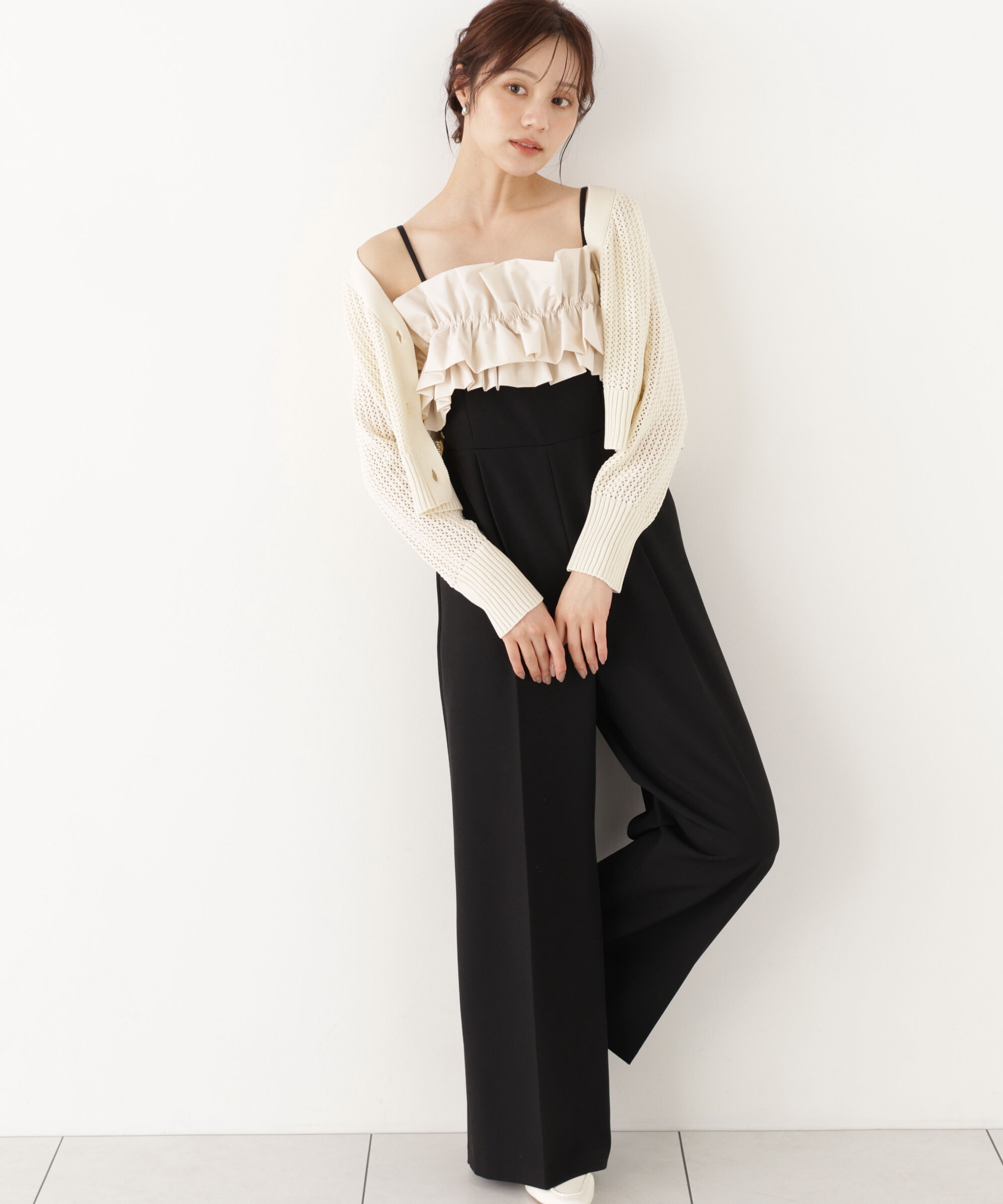 PROPORTION BODY DRESSING「フリルカラーオールインワン」|ワンピース|