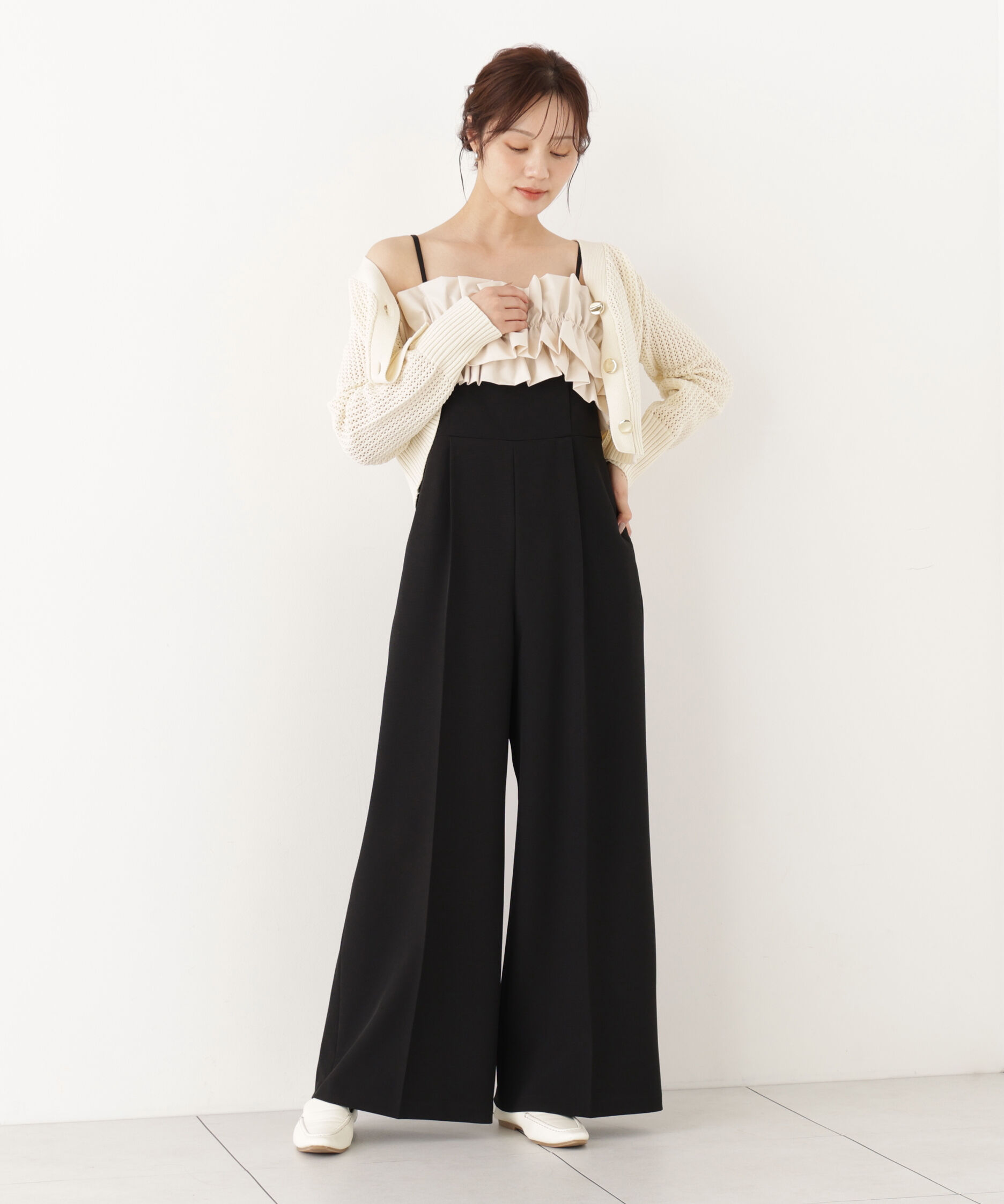 PROPORTION BODY DRESSING「フリルカラーオールインワン」|ワンピース|