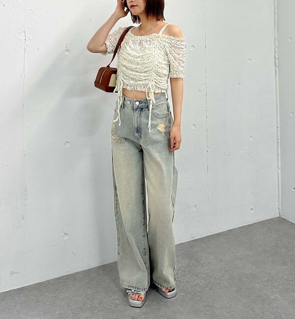 archives「小花柄カットレースオフショルＴＯＰＳ」|Tシャツ・カットソー|