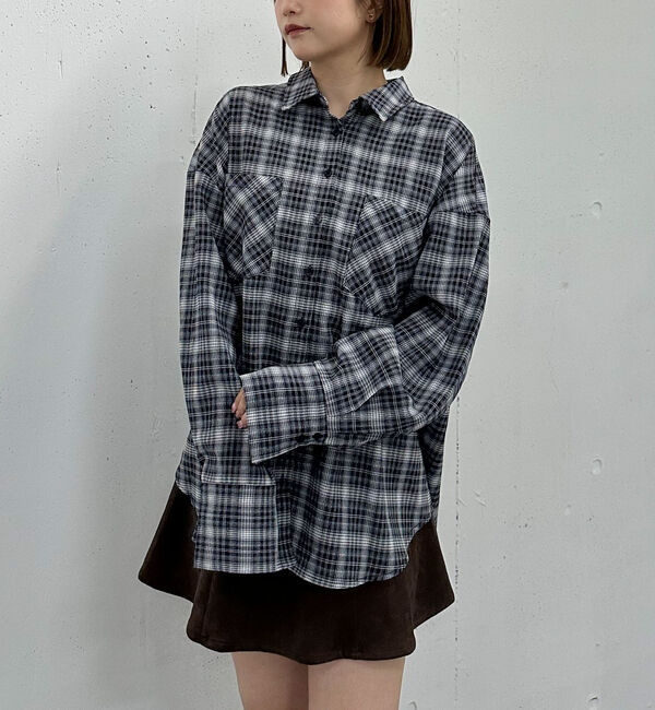 archives「ＴＲチェックミドルシャツ」|シャツ・ブラウス|NAVY