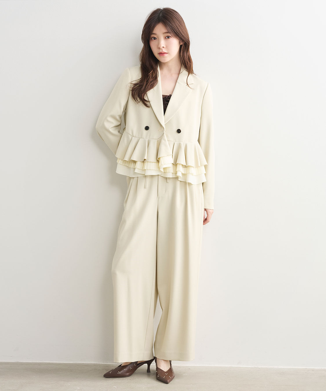 COCO DEAL「ドロストデザインスラックスパンツ」|スラックス|