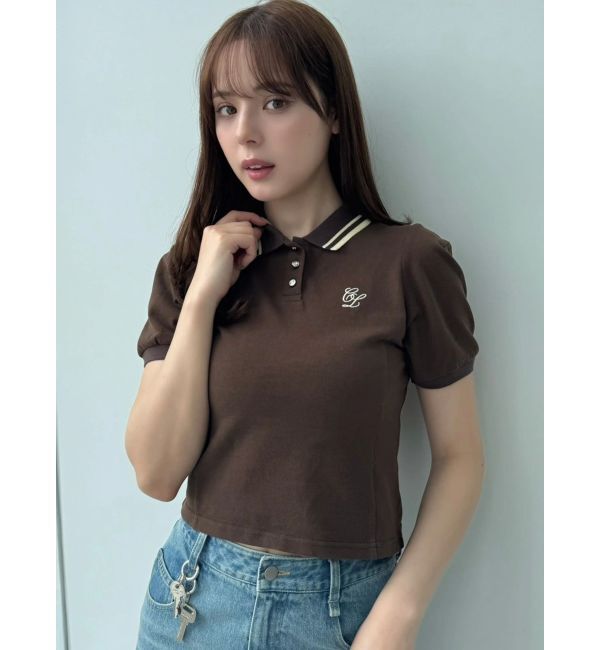 CALNAMUR「コンパクトポロカットソー」|Tシャツ・カットソー|ブラウン