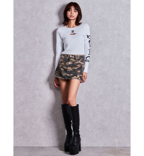 GYDA「GYDA&times;DC FRONT OPEN LONG SLEEVEトップス」|Tシャツ・カットソー|