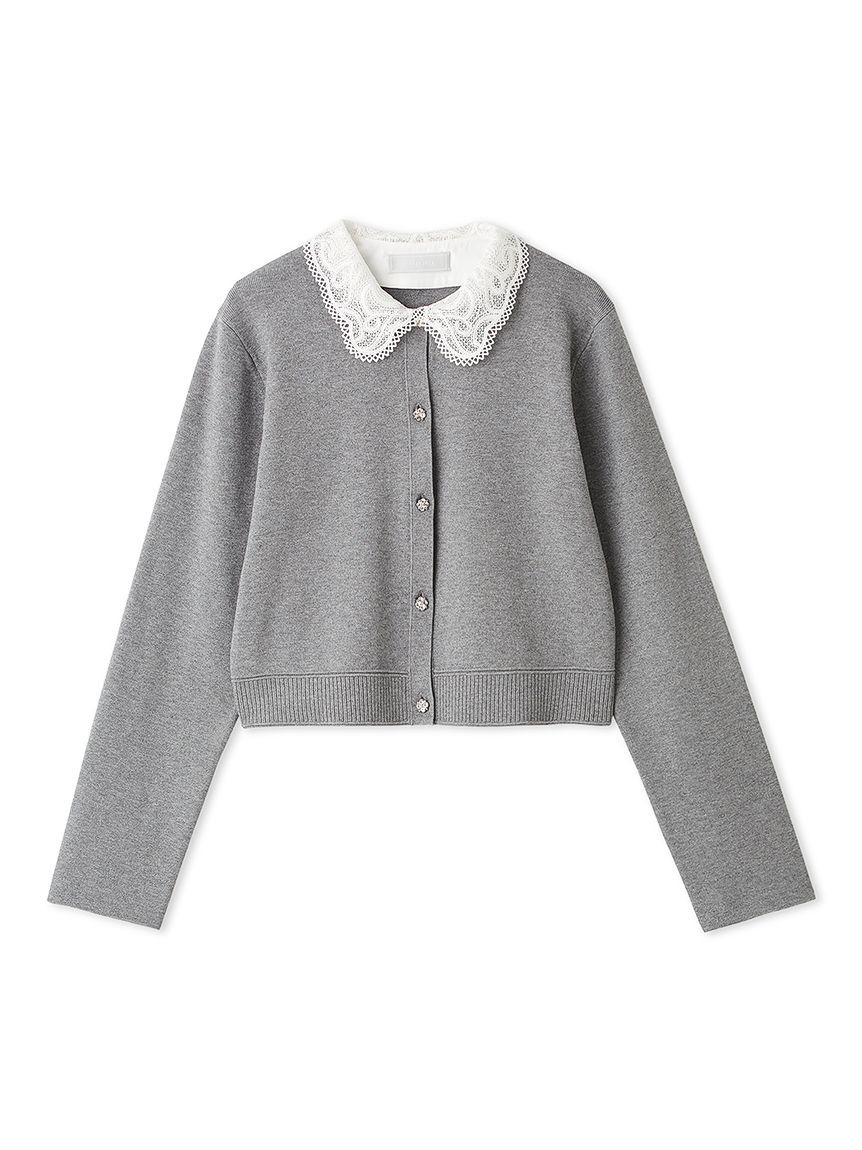CELFORD「【WEB・ルミネ限定】レースカラーデタッチャブルカーディガン」|カーディガン|