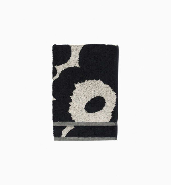 Marimekko「Unikko ハンドタオル」|タオル|ブラック&times;サンド