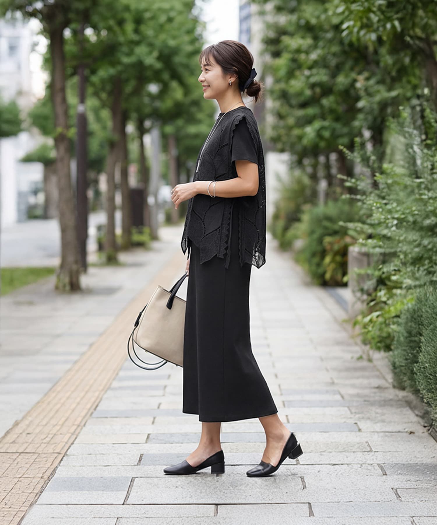 STYLE DELI「リーフ柄コットンレースベスト」|ベスト・ジレ|