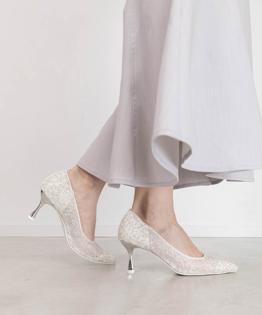  「グリッターチュールパンプス」|パンプス|