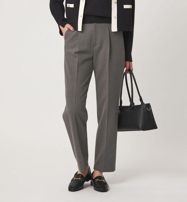 UNITED ARROWS green label relaxing「［size SHORT/TALLあり］ライト ダブルクロス テーパード パンツ」|スラックス|