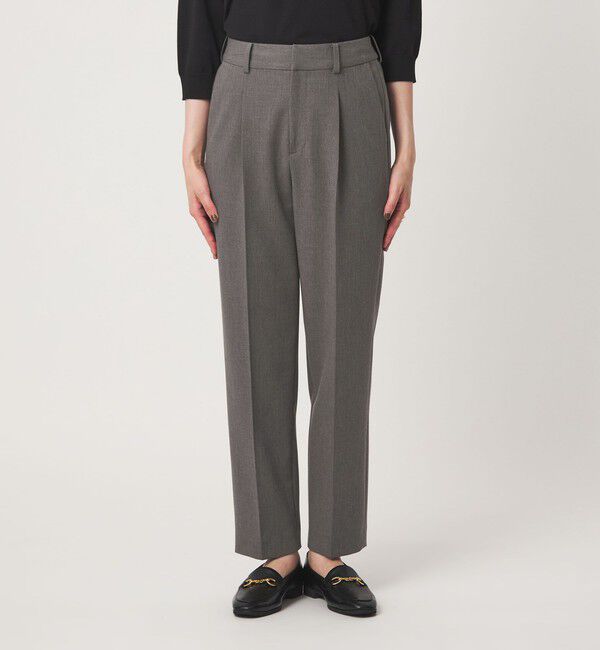 UNITED ARROWS green label relaxing「［size SHORT/TALLあり］ライト ダブルクロス テーパード パンツ」|スラックス|
