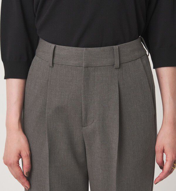 UNITED ARROWS green label relaxing「［size SHORT/TALLあり］ライト ダブルクロス テーパード パンツ」|スラックス|