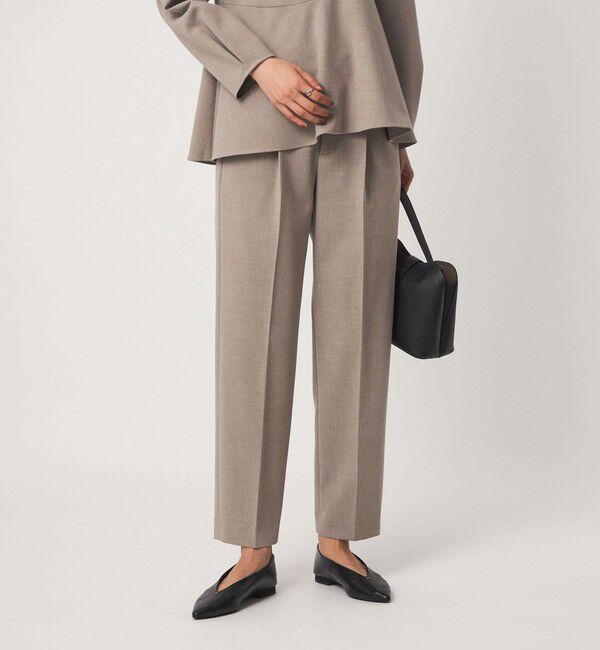 UNITED ARROWS green label relaxing「［size SHORT/TALLあり］ライト ダブルクロス テーパード パンツ」|スラックス|