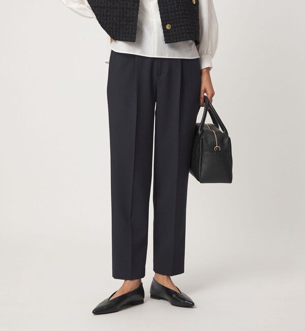 UNITED ARROWS green label relaxing「［size SHORT/TALLあり］ライト ダブルクロス テーパード パンツ」|スラックス|