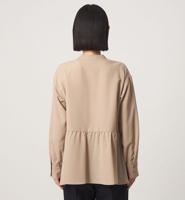 UNITED ARROWS green label relaxing「ツイル ペプラム ブラウス マシンウォッシャブル ストレッチ」|シャツ・ブラウス|