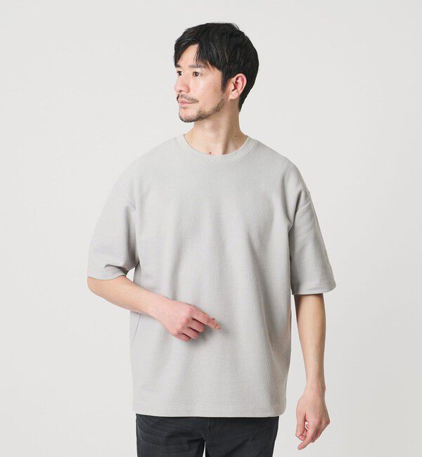 BEAUTY&YOUTH UNITED ARROWS「【WEB限定 WARDROBE SMART】エアリー カノコ カットソー	【抗菌防臭・UVカット】」|Tシャツ・カットソー|LT.GRAY