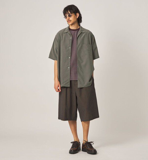 STEVEN ALAN「＜Steven Alan＞ ドレープ オープンカラー ショートスリーブ シャツ BOX」|シャツ・ブラウス|