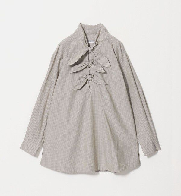 BEAUTY&YOUTH UNITED ARROWS「リボンタイ シャツ プルオーバー」|シャツ・ブラウス|LT.GRAY