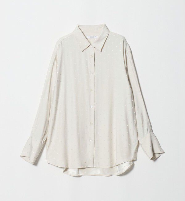 BEAUTY&YOUTH UNITED ARROWS「レーヨン ドットジャガード タック レギュラーカラー シャツ」|シャツ・ブラウス|OFF WHITE