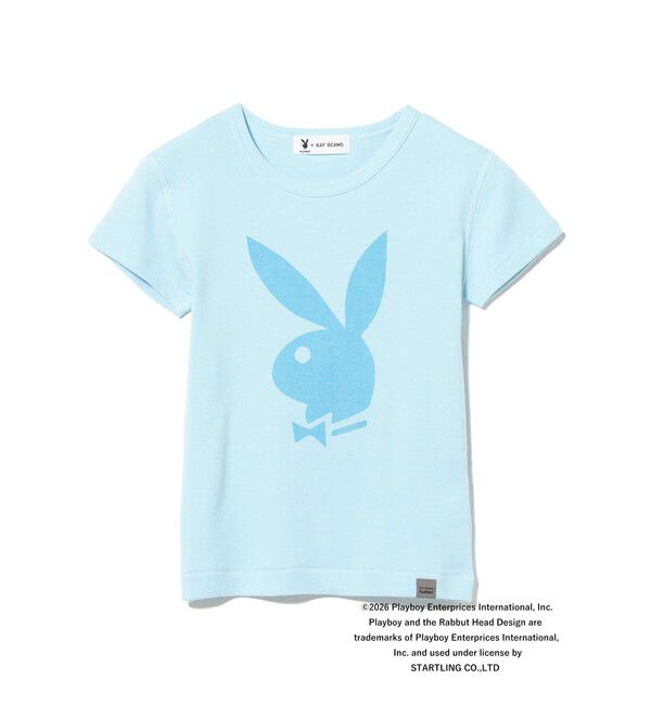 Ray BEAMS 「【別注】PLAY BOY / コンパクト Tシャツ」|Tシャツ・カットソー|BLUE