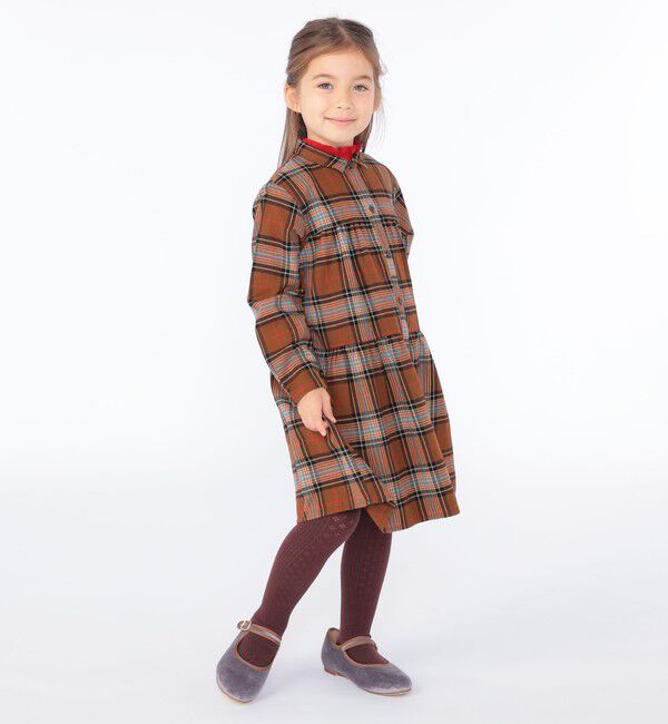 SHIPS KIDS「SHIPS KIDS:100～130cm / ネル チェック ワンピース」|ワンピース|