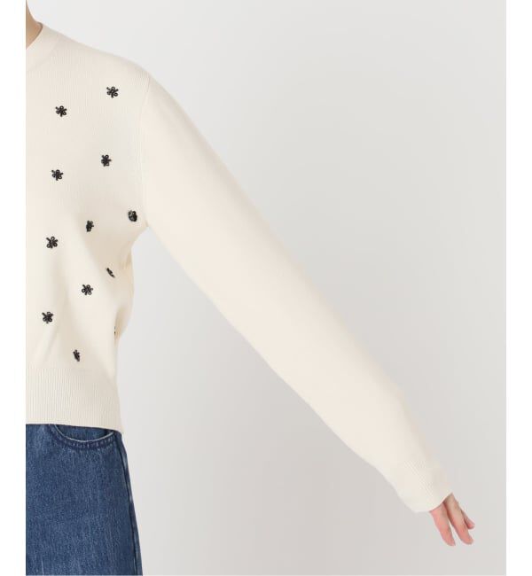 U by SPICK&SPAN「《予約》ビジューニットカーディガン」|カーディガン|